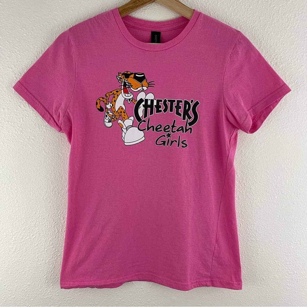 Y2K Vibes Hot Pink Chester’s Cheetah Girls Crewneck Short Sleeve Graphic Tee